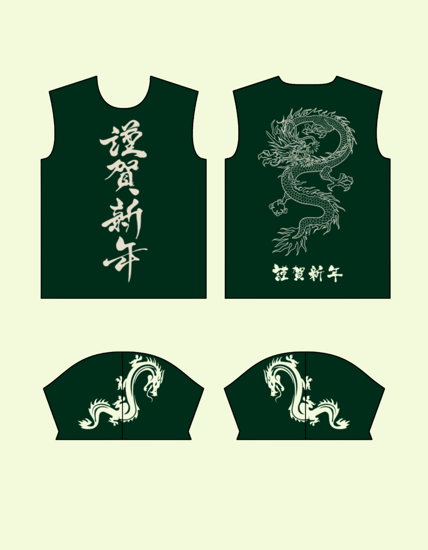 Unisex Oversized Tee With AOP Dragon Design