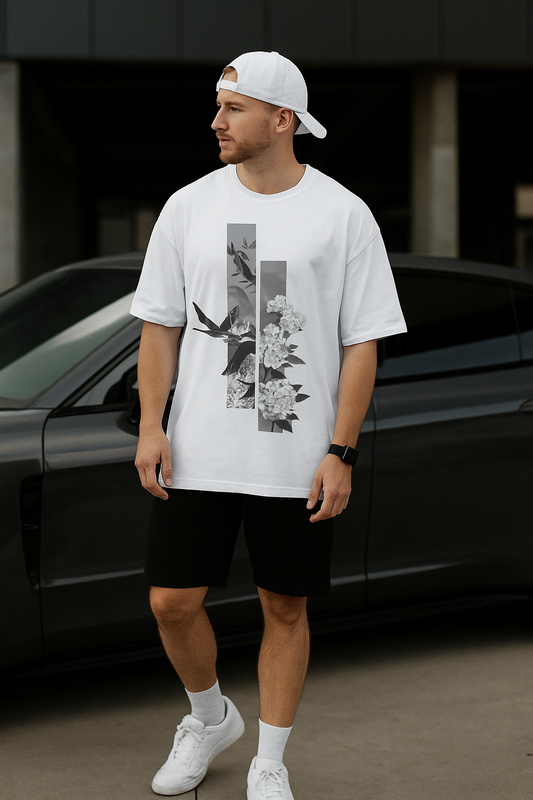 Premium Over Sized T shirt With Minimal Florist Design