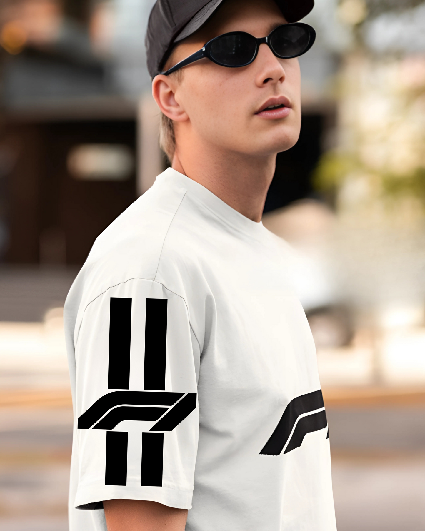 Unisex Oversized Tee With F1 Design